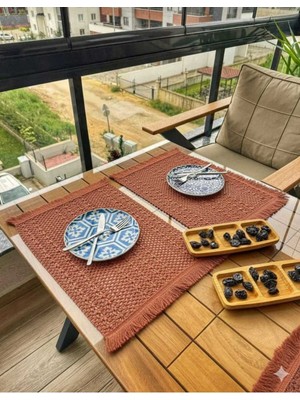 PremiumPort Şık Pamuk Dantel Supla Seti 35X50, Ev Dekorasyonu Için Zarif Seçenek