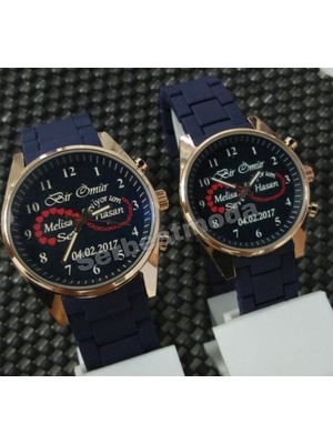 Spectrum Kişiye Özel Isim Yazılı Baskılı Erkek Bayan Saat Kombini Sevgili Saatleri Doğum Günü Hediyesi Çift Saatleri Çift Kombin Sevgililer Günü Hediyesi