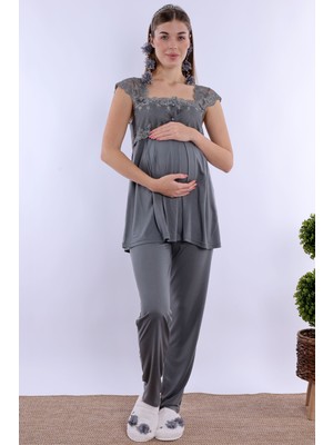 Effortt Füme Hamile Lohusa Pijama Takımı