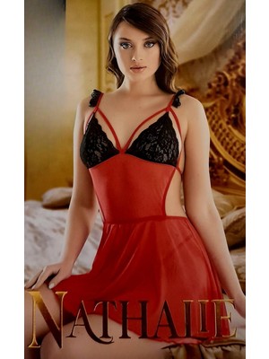 Wmc Collection Fantezi Kırmızı Tül Gecelik