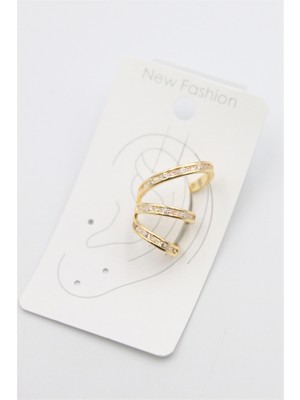 Royaleks Taşlı Kıkırdak Küpe - Altın