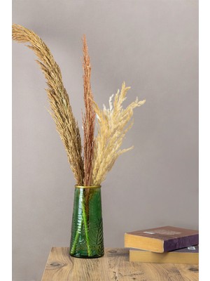 PremiumPort El Yapımı Şeffaf Cam Vazo, Zarif Dekoratif Süsleme Seçeneği