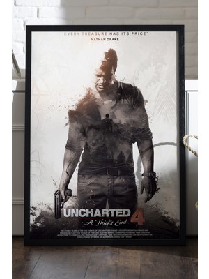 PremiumPort Siyah Ahşap Çerçeveli Oyun Temalı Dekoratif Duvar Posteri