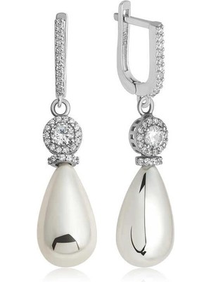 Inure Jewelry Gümüş Damla İnci Kadın Küpe