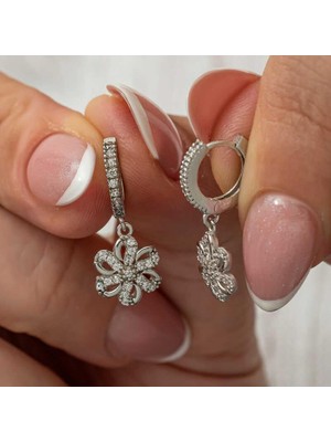 Inure Jewelry ​gümüş Sallantılı Çiçek Kadın Küpe