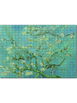 Allians Renkli Van Gogh Çiçek Açan Badem Ağacı 1000 Parça Puzzle