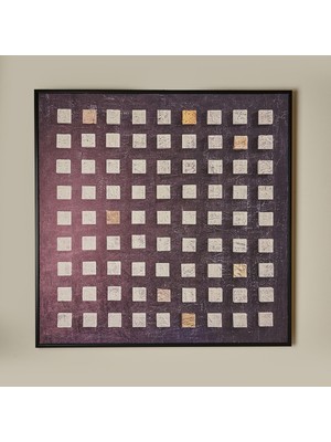 PremiumPort Şık Siyah Kanvas Tablo 100X100 Cm, Modern Dekorasyon Için Özel Parça
