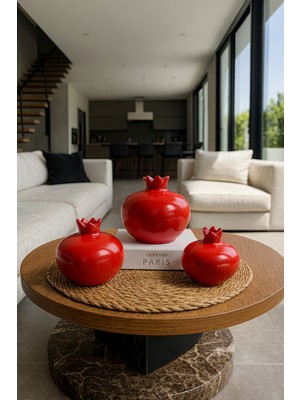 PremiumPort 3'lü Boy Nar Vazo ve Biblo Seti, Bohem Tarz Dekoratif Objeler