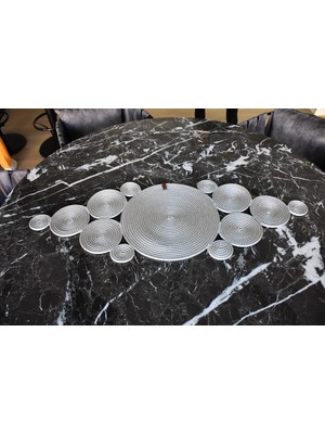 PremiumPort Doğal Jüt ve Hasır Runner, Supla ve Masa Örtüsü Seti, Dekor ve Sunum Ürünü