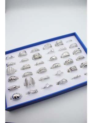 Royaleks 36'lı Xuping Yüzük Seti - Gümüş