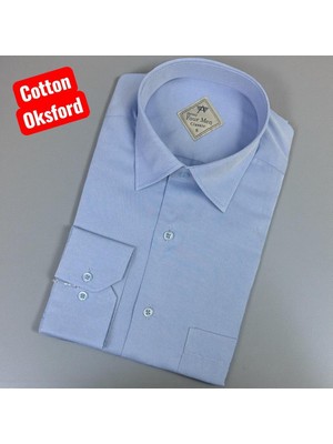 Eren Style Pamuklu Uzun Kollu Oxford Klasik Yaka Alttan Düğmeli Erkek Gömlek (Regular Kalıp)