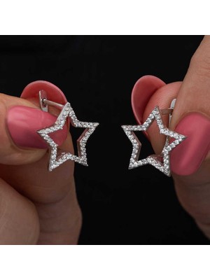 Inure Jewelry Gümüş Yıldız Kadın Küpe