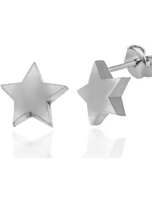 Inure Jewelry Gümüş Yıldız Çivili Kadın Küpe