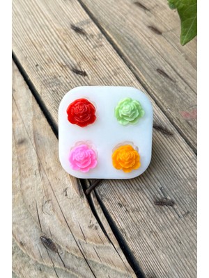 PremiumPort Gül Goncası Dörtlü Mum Kalıbı, Şık ve Kaliteli Tasarım