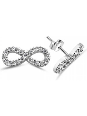 Inure Jewelry Gümüş Sonsuzluk Çivili Küpe