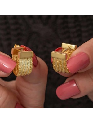 Inure Jewelry Gümüş Trabzon Hasır Çivili Kadın Küpe