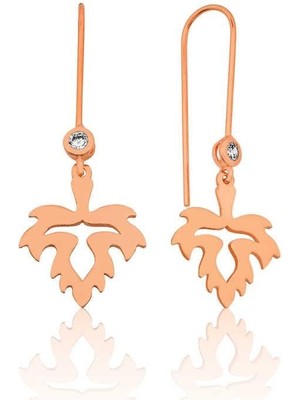 Inure Jewelry Gümüş Yaprak Sallantılı Küpe