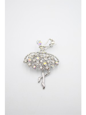 Royaleks Balerin Broş - Gümüş