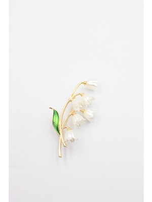 Royaleks Kardelen Broş - Altın