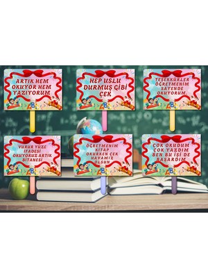 Kozalak Tasarım Okuma Bayramı Artık Okuyorum Temalı El Pankartları 6 Parça