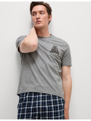 Marks & Spencer Saf Pamuklu Desenli Üst