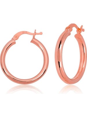 Inure Jewelry Gümüş Rose Halka Kadın Küpe