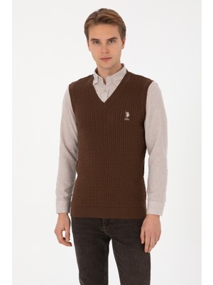 U.s. Polo Assn. Erkek Kahverengi Süveter 50318160-VR029