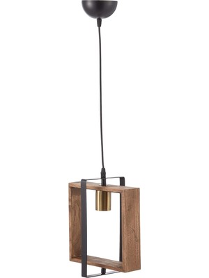 Gfc Life Store Karo Tekli Eskitme Siyah Boyalı Avize 1 x E27