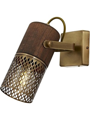 Gfc Life Store Eskitme Kaplama Modern Avize E27 Metal Ahşap 6X12CM