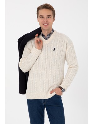 U.s. Polo Assn. Erkek Krem Kazak /triko 50315038-VR071