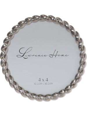 Gfc Life Store 4x4 Yuvarlak Fırçalanmış Nikel Metal Resim Çerçevesi Halat Tasarımı