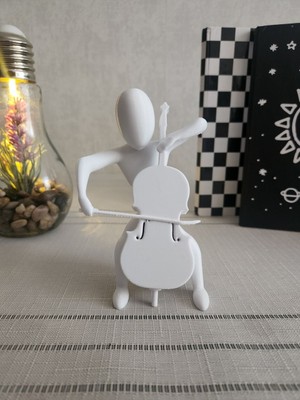 Etkrtl-Çello Çalan Iskandinav Tarzı Heykel Biblo