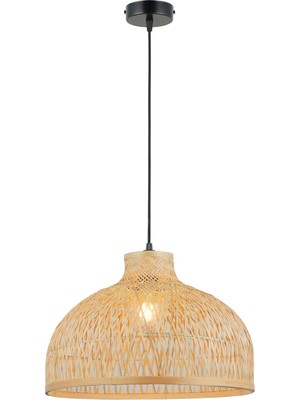 Gfc Life Store 10 Küçük Boy 40 Lık Bamboo Tekli Sarkıt, Doğal Ahşap