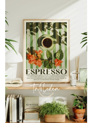 PremiumPort Bohem Tarzı Kahve Köşesi Tablosu, Dekoratif ve Şık Mutfak Aksesuarı