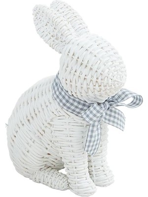 Gfc Life Store Hasır Reçine Tavşan, Beyaz