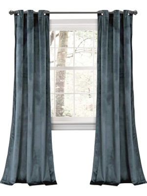 Gfc Life Store Prima Kadife Perde, Renk Bloğu, Oda Karartması, Pencere Paneli Seti, Oturma Odası, Yemek Odası, Yatak Odası Için (Çift), 96,5 cm G x 213,4 cm L, Mavi