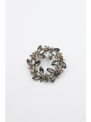 Royaleks Çiçek Broş - Siyah