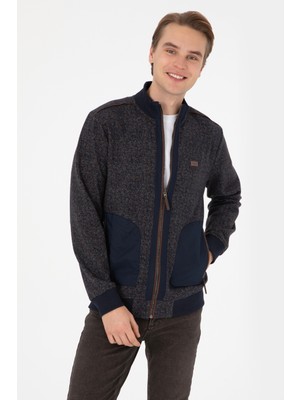 U.S. Polo Assn. Erkek Regular Fit Lacivert Fermuarlı Örme Hırka 50309968-VR033