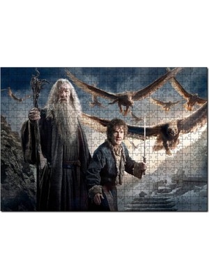 Allians Yüzüklerin Efendisi Hobbit ve Gandalf Temalı 120 Parça Ahşap Puzzle