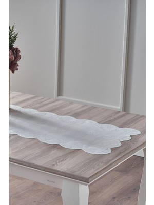 PremiumPort Şık ve Fonksiyonel Beyaz Runner 45X150CM, Evinizde Sade Şıklık