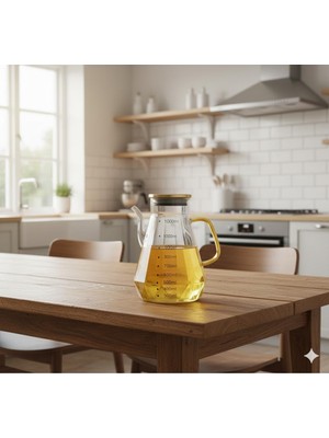 Paşabahçe Premium Gold Borosilikat Cam Yağdanlık – 900 ml Ölçü Göstergeli