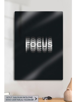 PremiumPort 3D Metal Baskı, Motivasyon ve Odaklanma Temalı Ilizyon Tablo