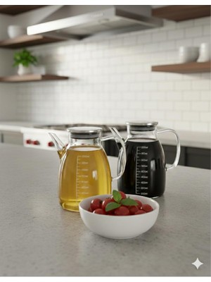 Paşabahçe Premium Round  Borosilikat Cam Yağdanlık – 1000 ml Ölçü Göstergeli