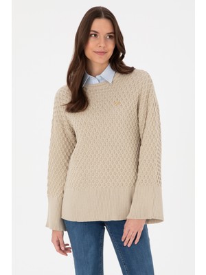 U.s. Polo Assn. Kadın Açık Haki Kazak /triko 50314698-VR183