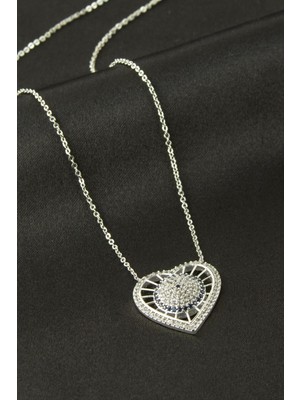Freedom Store Kalp Zirkon Taşlı Kolye