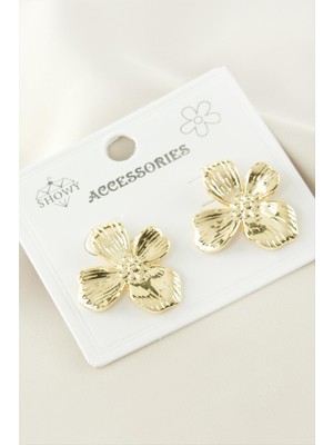 Freedom Store Çiçek Metal Küpe