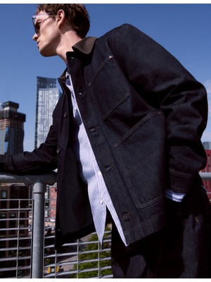 Marks & Spencer Saf Pamuklu Klasik Denim Ceket