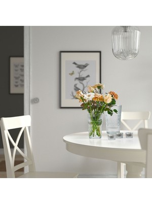 PremiumPort Şeffaf Cam Vazo, 17 Cm, Zarif ve Şık Dekoratif Süsleme Aracı