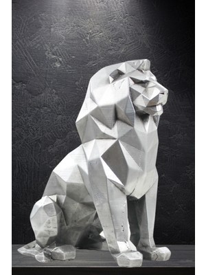 PremiumPort El Yapımı Aslan Biblo Heykel, Dekoratif Süs Eşyası, Şık Tasarım