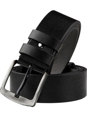 DeepSEA Siyah Düz Sade Suni Deri Kemer – Günlük Spor Kombinler İçin Kemer 2602656